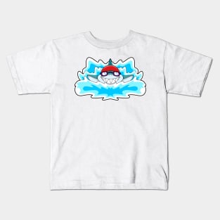 Shark at Swimming with Swimming goggles Kids T-Shirt